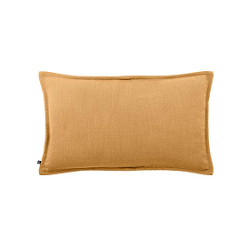 Льняной чехол для подушки Blok горчичный цвет 30 x 50 см