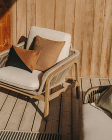 Комплект Vellana: 3-местный диван, 2 кресла и журнальный столик из 100% массива акации