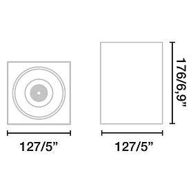 Накладной светильник Teko 1 белый LED CRI95 17-24W 2700K 56є