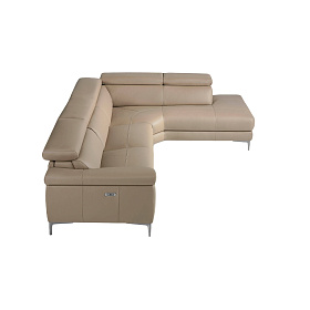 Угловой диван (R) 6043/5320-R-ESP кожаный с механизмом релаксации