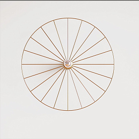Бра Wheel 60 cm золотой + цоколь 15 cm золотой