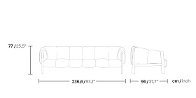 Диван 3-х местный Plumon KSA800200