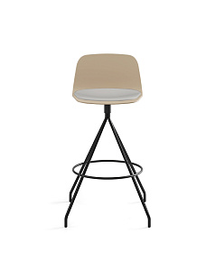 Барный стул Maarten Swivel Counter Stool Base пластиковая высокая спинка с подушкой