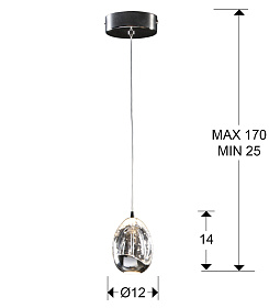 Подвесной светильник Rocio LED 1L хром