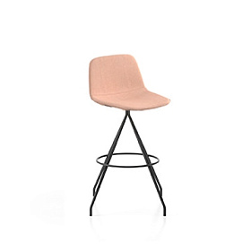 Барный стул Maarten Swivel Bar Stool Base низкая спинка с гладкой обивкой