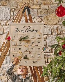 Uarda Гобелен-календарь из 100% белого хлопка с вышивкой