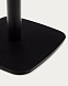Dina Стол из меламина с натуральной отделкой и черной металлической ножкой 70 x 70 x 70 см