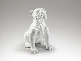 Фигурка большая White Bulldog белая