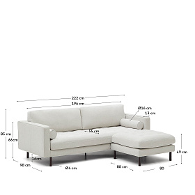 Debra 3-местный модульный диван из перламутровой синели с ножками цвета венге