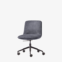 Офисное наклонное кресло Kori без подлокотников с низкой спинкой и алюминиевым основанием + газлифт