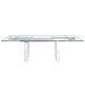 Раздвижной обеденный стол1112/MC22102DT из закаленного стекла и керамики