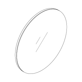 Зеркало Altea отделка шпон ореха F D70 см