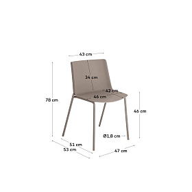 Hannia коричневый стул