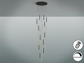 Подвесной светильник Varas 25L черно-золотой DIM 500 см