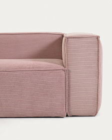 Угловой 5 местный диван Blok 320 x 290 cm розовый вельвет