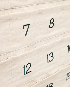Uarda Гобелен-календарь из 100% белого хлопка с вышивкой
