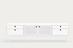 Тумба под ТВ Punto 2D4Dr белая