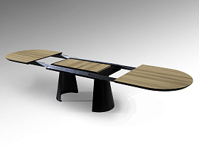 Раздвижной обеденный стол Capri с деревянной отделкой