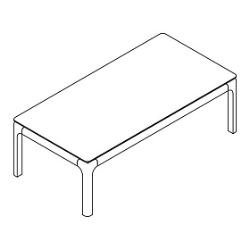 Журнальный столик CALPE 120x60 отделка шпон ореха F, светло-серый матовый лак