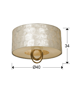 Потолочный светильник Eden Ø40  3L золотой