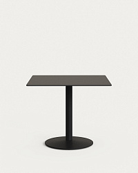 Esilda Садовый стол черного цвета с черной металлической ножкой