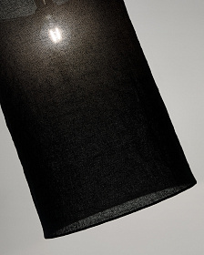 Подвесной светильник Mariela из льна с черной отделкой Ø 40 x 60 см