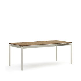 Canyelles Уличный раздвижной стол белый 140 (200) x 90 см