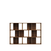 Litto набор из 6 модульных полок из шпона ореха 168 x 114 см