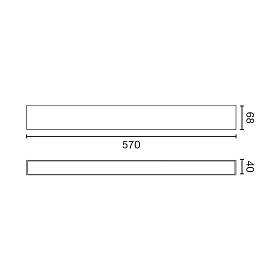 Потолочный светильник VIA EVO 570 25W 4000K черный DALI