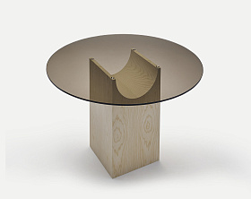 Круглый стол Vestige дерево/стекло