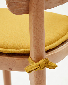 Romane Подушка для стула горчичного цвета 43 x 43 см