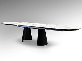 Раздвижной обеденный стол Capri с отделкой белый мрамор
