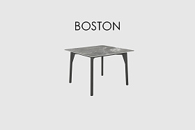 Обеденный стол Boston CARBON MATTE керамика 100х100