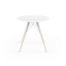 Обеденный стол из дерева Faz ø80x74