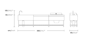 Кухонная база Triple Kitchen Раковина + Рабочая поверхность + BBQ KSA605800