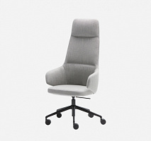 Кресло с высокой спинкой Binar EXECUTIVE 5-спицевое алюминиевое поворотное основание+газлифт
