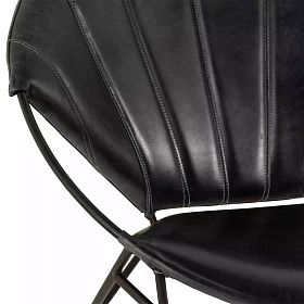 Черное кожаное кресло Marga