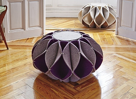 Пуф высокий Ruff Pouf Purple Ø70