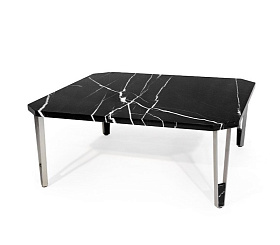 Кофейный столик Ionic Nero Marquina Marble квадратный 