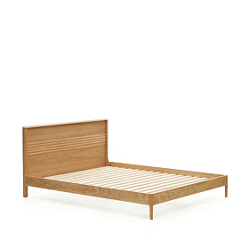 Кровать Lenon из массива дуба и шпона дуба для матраса 180 x 200 см