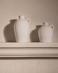 Palafrugell Белая терракотовая ваза 30 см