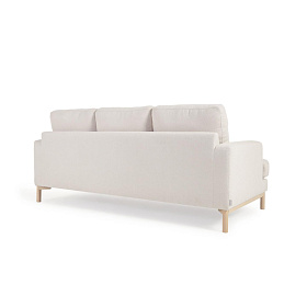 Mihaela 3-местный диван из белого микробукле 203 см
