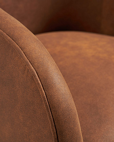 Кресло Lobby светло-коричневое с ножками в отделке венге