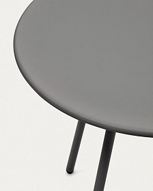 Montjoi Круглый уличный стол из стали с серой отделкой Ø 70 см