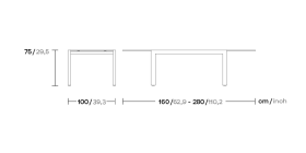 Стол обеденный раздвижной Landscape KS9402700