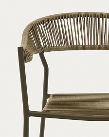 Futadera Садовый стул из зеленого шнура и зеленой стали
