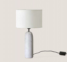 Настольная лампа Shin белый мрамор / абажур 801011/36