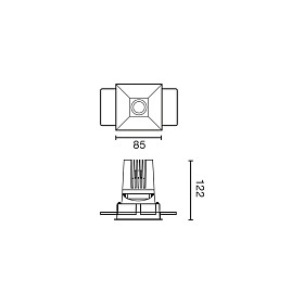 Встраиваемый светильник DEEP60 C SMARCO белый 15° 2700K CRI90 SPREAD