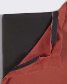 Изголовье из льняной ткани бордового цвета Tanit со съемным чехлом 186 x 106 см