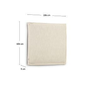 Изголовье из льняной ткани белого цвета Tanit со съемным чехлом 106 x 106 см